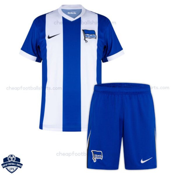 Hertha Home Kids Football Kit 24/25 - Front View