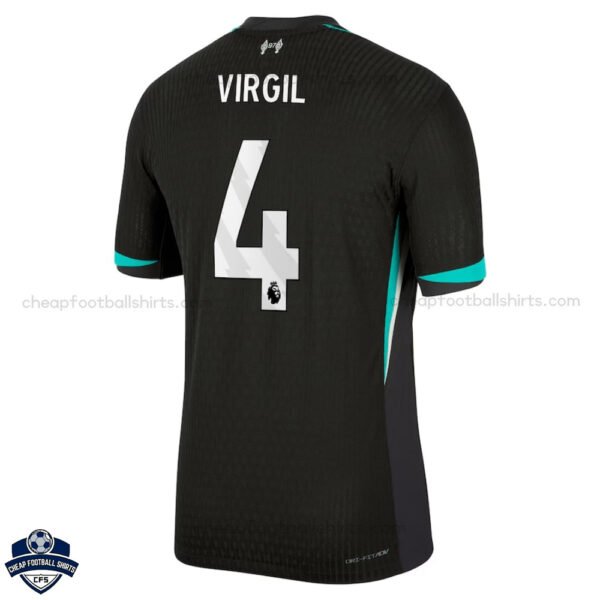 Liverpool Away Men Football Shirt 24/25 VIRGIL 4 - Back View