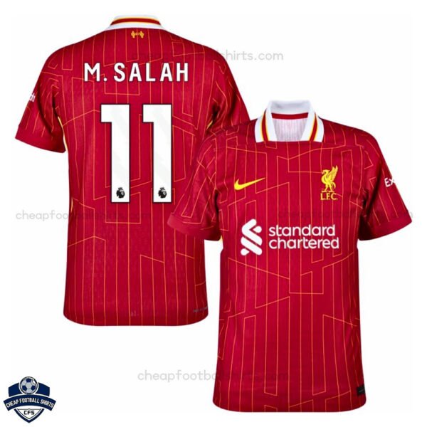 Liverpool Home Men Football Shirt 24/25 M.SALAH 11 - Front View