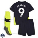 Manchester City Away Kids Football Kit 24/25 HAALAND 9 - Back View