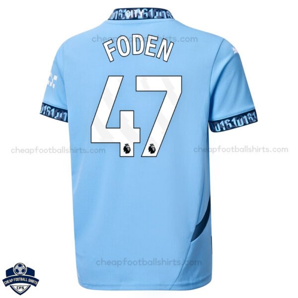 Manchester City Home Men Football Shirt 24/25 FODEN 47 - Back View