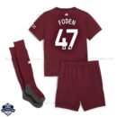 Manchester City Third Kids Football Kit 24/25 FODEN 47 - Back View