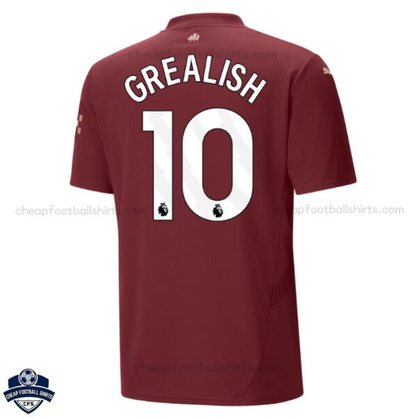 Manchester City Third Men Football Shirt 24/25 GREALISH 10 - Back View