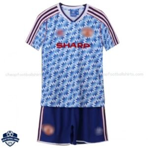 Manchester United Away Kids Football Kit 1990/92 - Front View