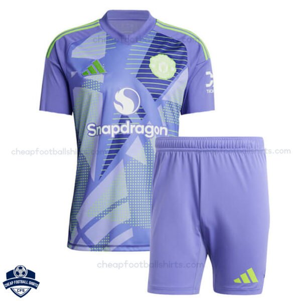 Manchester United Goalkeeper Kids Football Kit 24/25 - Front View