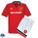 Manchester United Home Kids Football Kit 1994/96 - Front View