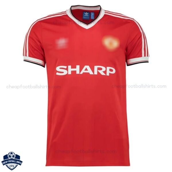 Manchester United Home Men Football Shirt 1984 - Front View