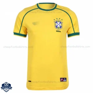 Brazil Home Men Football Shirt 1998 - Front View
