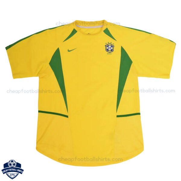 Brazil Home Men Football Shirt 2002 - Front View