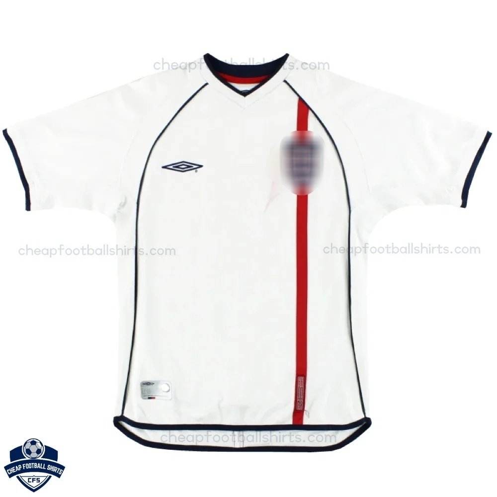 England Home Men Football Shirt 2002 - Front View
