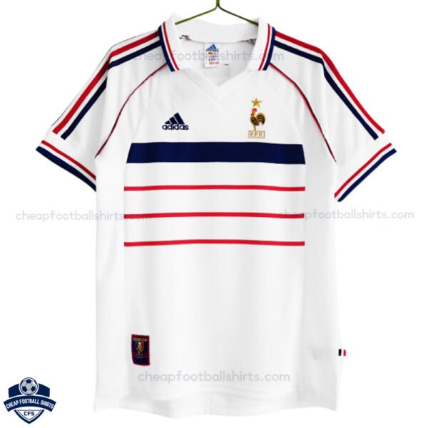 Retro France Away Men Football Shirt 1998 - Front View