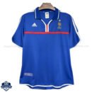 Retro France Home Men Football Shirt 2000 - Front View