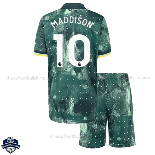 Tottenham Third Kids Football Kit 24/25 MADDISON 10 - Back View