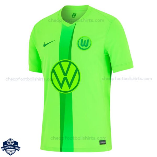 VfL Wolfsburg Home Men Football Shirt 24/25 - Front View