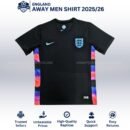 England Away Men Football Shirt 25/26 - Front View