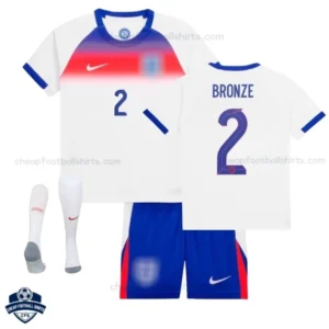 England BRONZE 2 Home Kids Cheap Football Kit 2025/26_Overview with socks