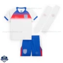 England Home Kids Football Kit 25/26 - front view with socks