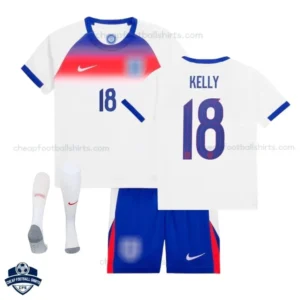 England KELLY 18 Home Kids Cheap Football Kit 2025/26_Overview with socks