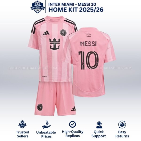 Inter Miami Home Kids Football Kit 25/26 MESSI 10