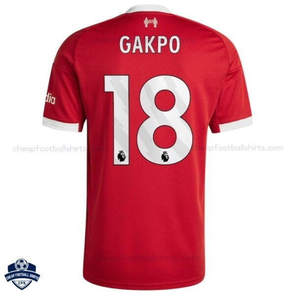 Liverpool Home Men Football Shirt 25/26 GAKPO 18 - Back View