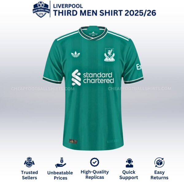 Liverpool Third Men Football Shirt 25/26 - Front View