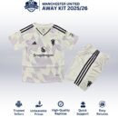 Manchester United Away Kids Football Kit 25/26 - Front View