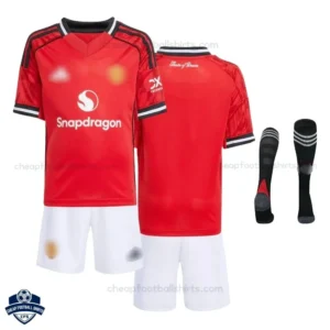 Manchester United Home Kids Cheap Football Kit 2025/26 - Overview