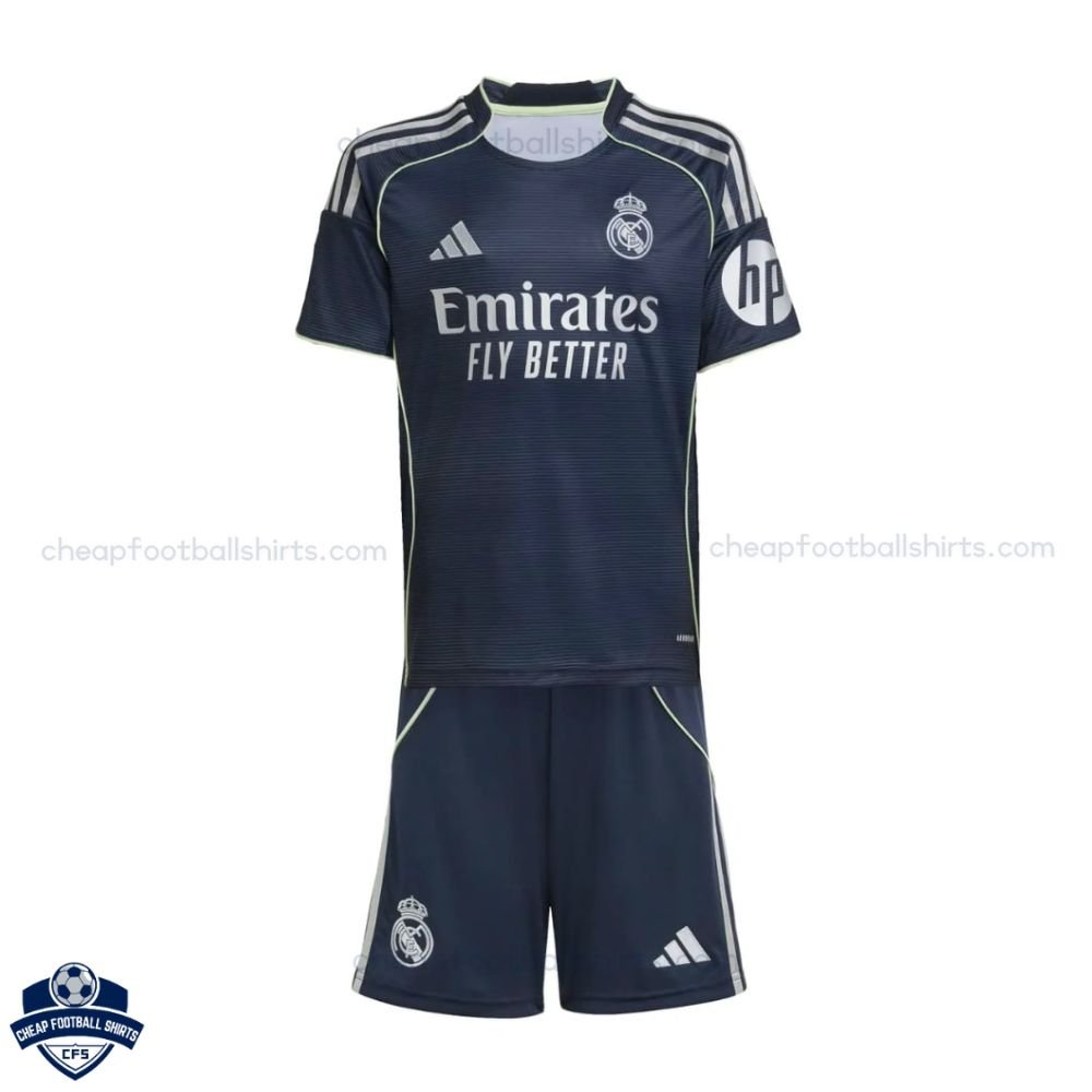 Real Madrid Away Kids Football Kit 25/26 - Front View