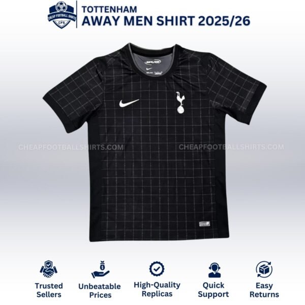 Tottenham Hotspur Away Men Football Shirt 25/26 - Front View