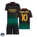 AC Milan Black Fourth RAFA LEÃO 10 Kids Football Kit 24/25 - Front View