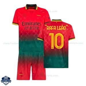 AC Milan Red Fourth RAFA LEÃO 10 Kids Football Kit 24/25 - overview