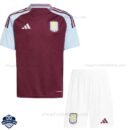 Aston Villa Home Kids Football Kit 24/25 - Front View