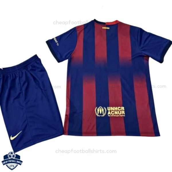 Barcelona Home Kids Football Kit 25/26 - Back View