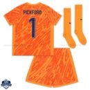 England PICKFORD 1 Goalkeeper Kids Football Kit 24/25 - Front View