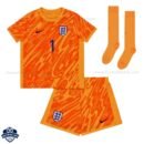 England PICKFORD 1 Goalkeeper Kids Football Kit 24/25 - Back View