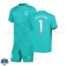 Everton Blue Goalkeeper Kids Football Kit 24/25 PICKFORD 1 - Front View
