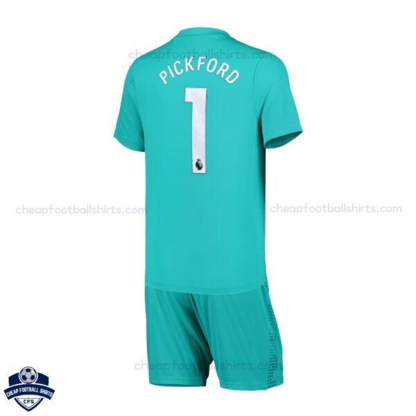 Everton Blue Goalkeeper Kids Football Kit 24/25 PICKFORD 1 - Back View