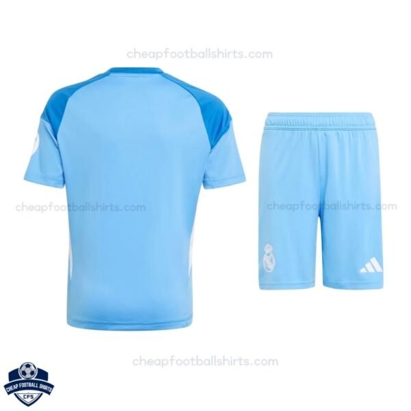 Real Madrid Blue Goalkeeper Kids Football Kit 25/26 - Back View