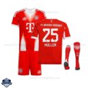 Bayern Munich MÜLLER 25 Home Kids Cheap Football Kit 2025/26 With Socks - Overview