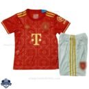 Bayern Munich 125th Anniversary Kids Cheap Football Kit 2025/26 - Front View