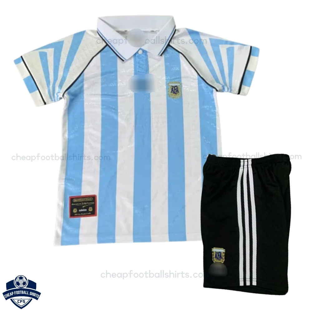 Argentina Home Kids Football Kit 1996 - Front View