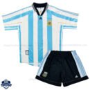 Argentina Home Kids Football Kit 1998 - Front View