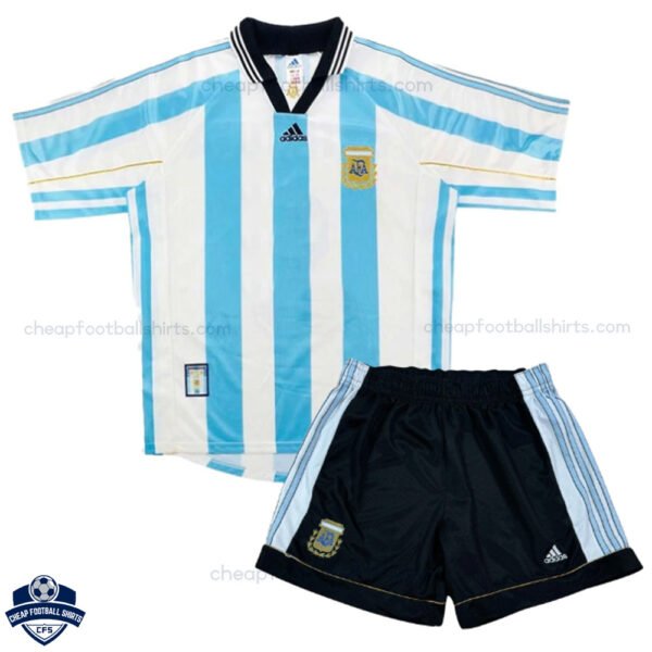 Argentina Home Kids Football Kit 1998 - Front View