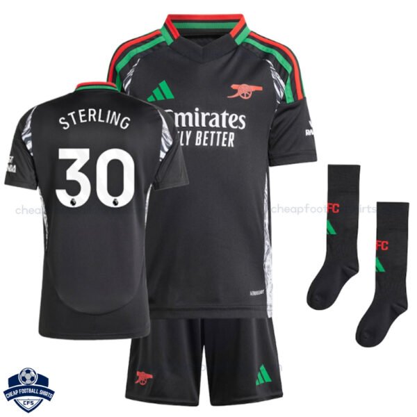Arsenal Away Kids Football Kit 24/25 STERLING 30 - Over View