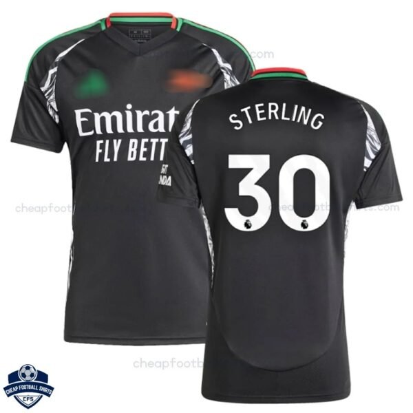 Arsenal STERLING 30 Away Men Football Shirt 24/25 - Over View