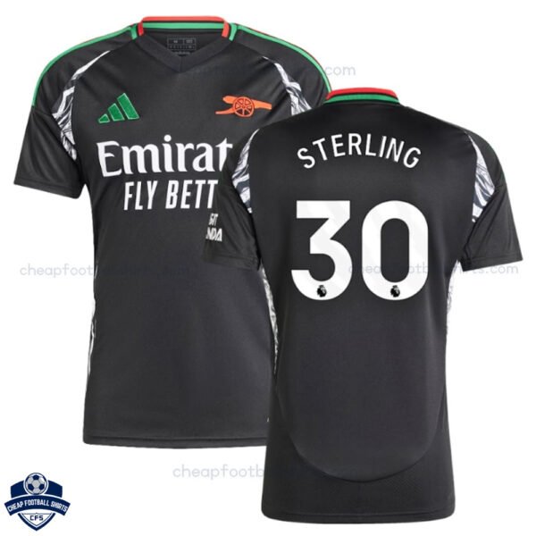 Arsenal STERLING 30 Away Men Football Shirt 24/25 - Over View
