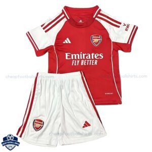 Arsenal Home Kids Cheap Football Kit 2025/26 - Front View