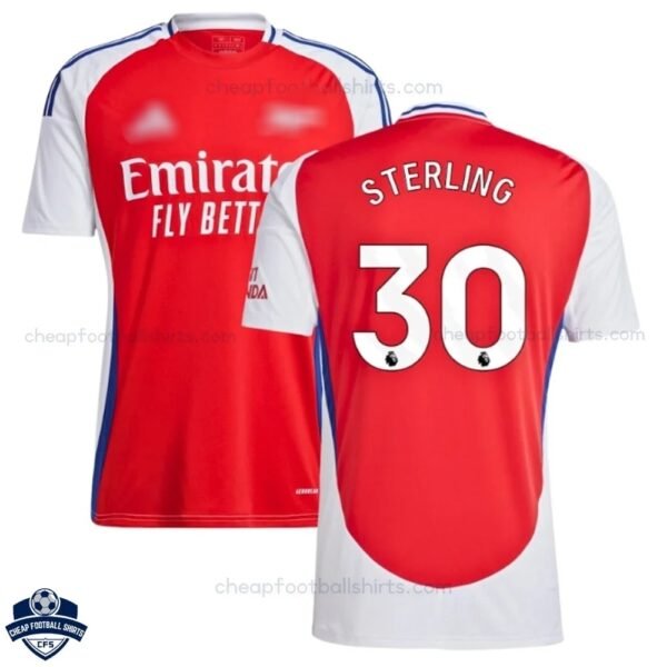 Arsenal STERLING 30 Home Men Football Shirt 24/25 - Over View