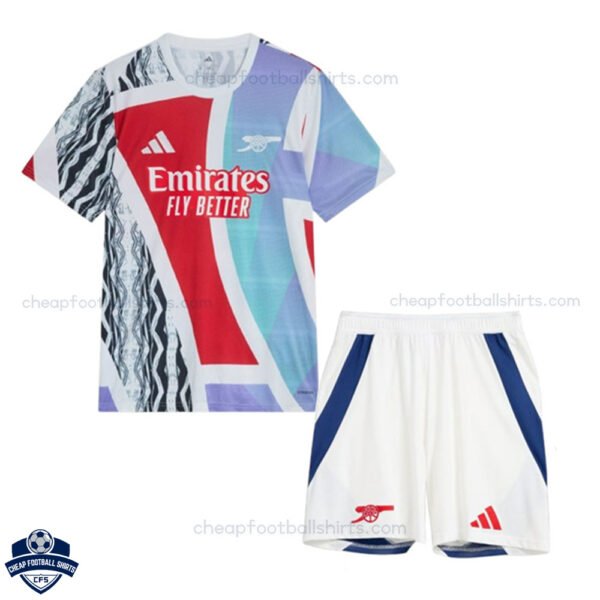 Arsenal Pre-Match Kids Football Kit 24/25 - Front View
