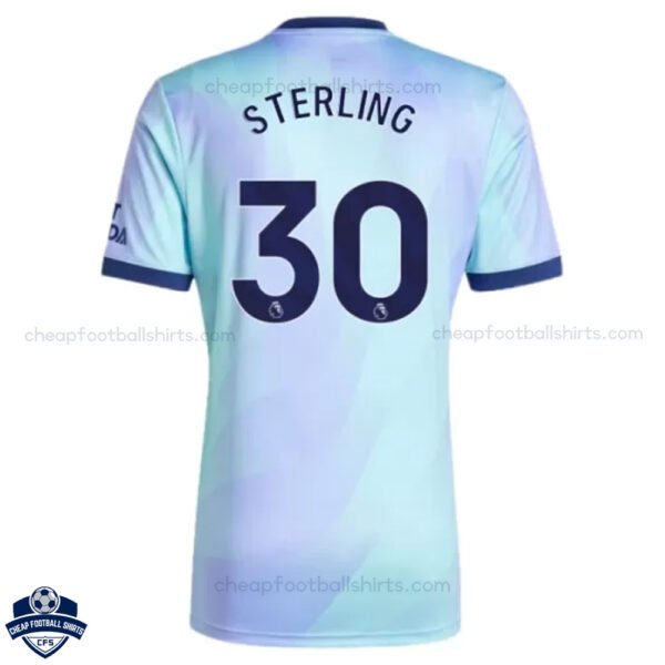 Arsenal STERLING 30 Third Men Football Shirt 24/25 - Back View